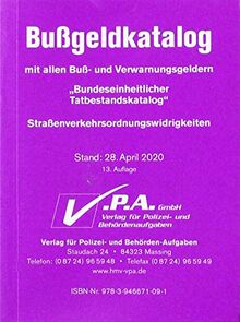 Bußgeldkatalog der Polizei: Bundeseinheitlicher Tatbestandskatalog