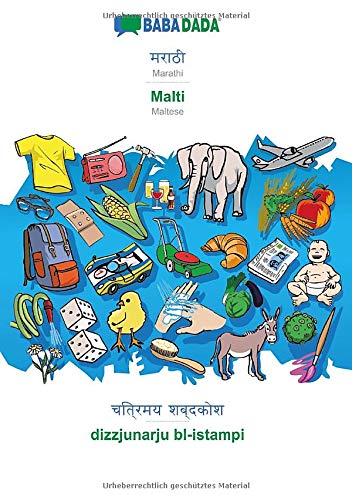 BABADADA black-and-white, Marathi (in devanagari script) - Malti, visual dictionary (in devanagari script) - dizzjunarju bl-istampi: Marathi (in devanagari script) - Maltese, visual dictionary
