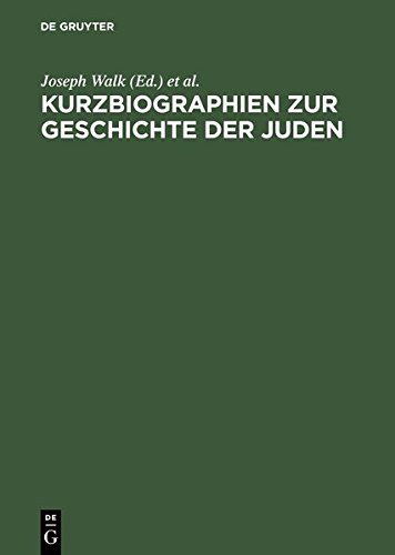 Kurzbiographien zur Geschichte der Juden: 1918–1945