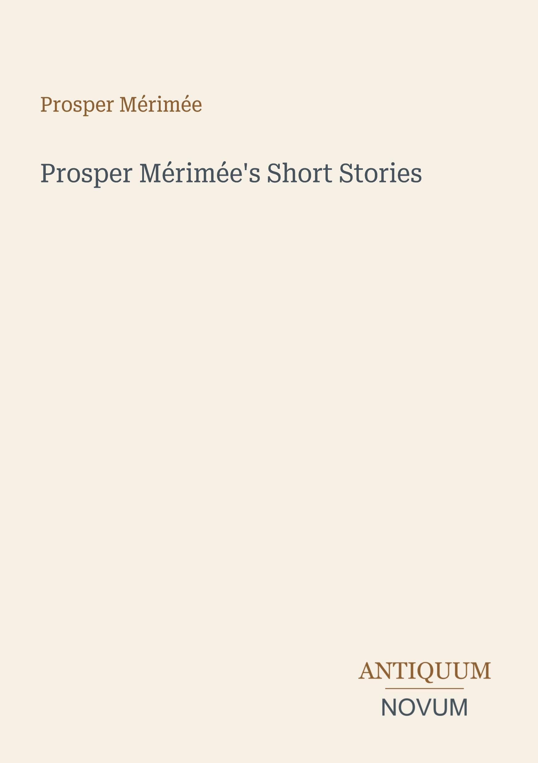 Prosper Mérimée's Short Stories