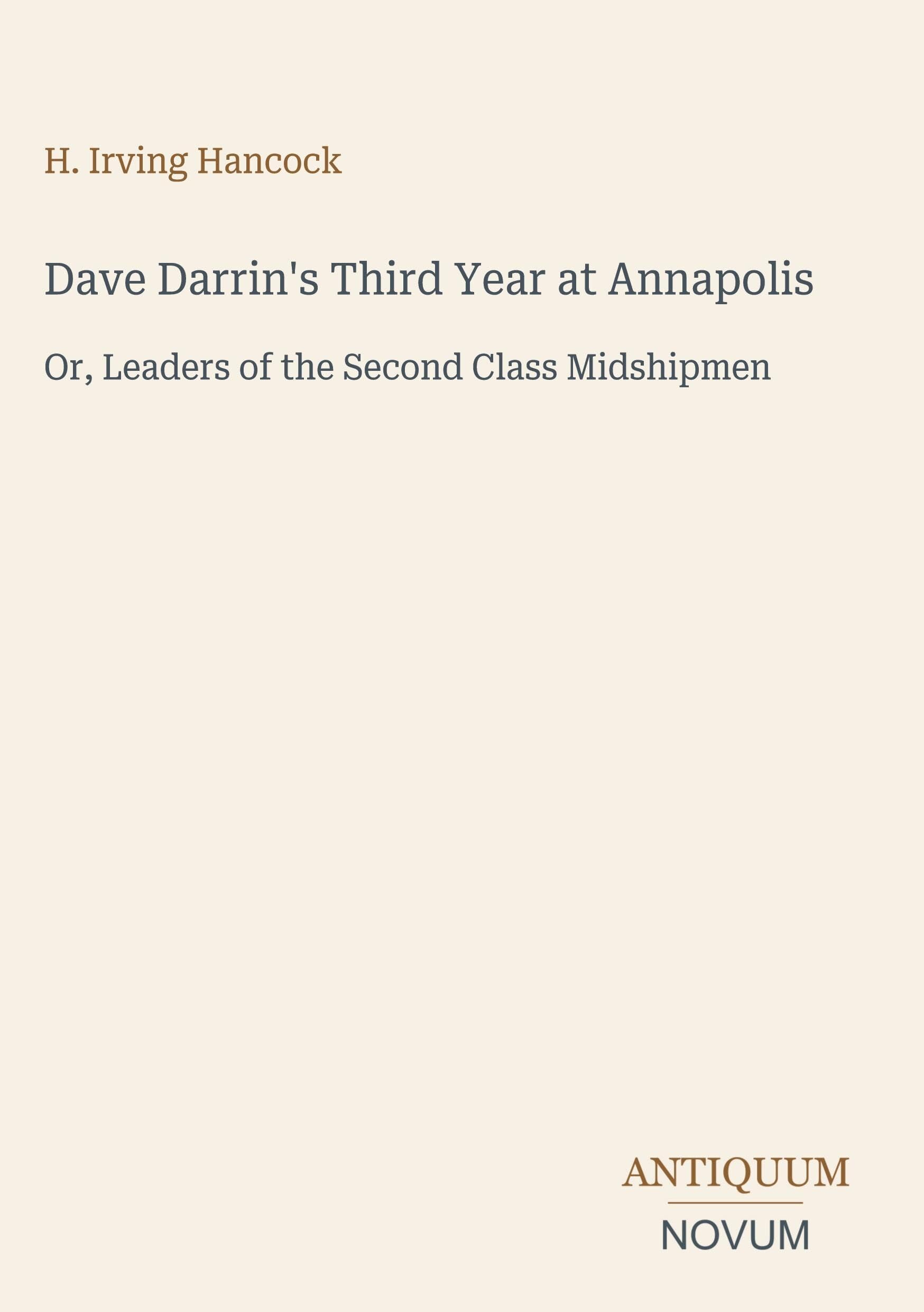 Dave Darrin's Third Year at Annapolis