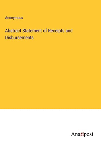 Abstract Statement of Receipts and Disbursements