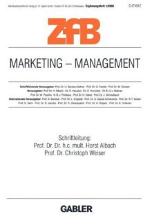 Marketing-Management - ZfB - Zeitschrift für Betriebswirtschaft Ergänzungsheft 1/2002
