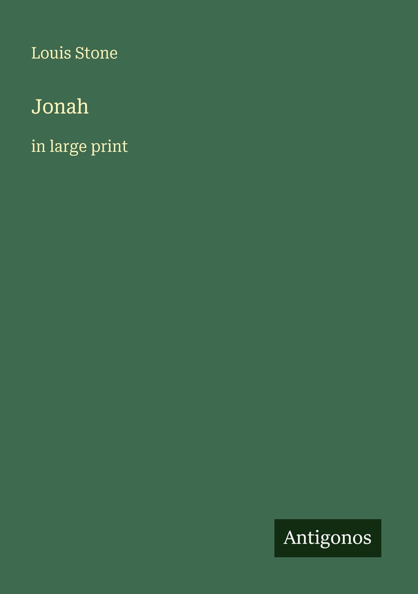 Jonah: in large print