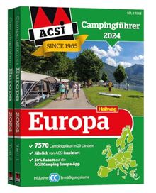 Europa 2024, Campingführer ACSI: Bestehend aus 2 Bänden inkl. ACSI CampingCard Ermässigungskarte (Hallwag ACSI Führer)