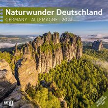 Naturwunder Deutschland 2022, Wandkalender / Broschürenkalender im Hochformat (aufgeklappt 30x60 cm) - Kalender mit Monatskalendarium zum Eintragen