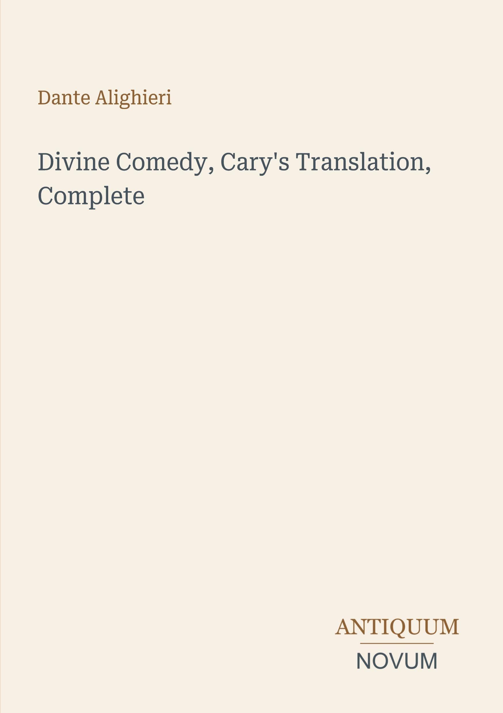 Divine Comedy, Cary's Translation, Complete