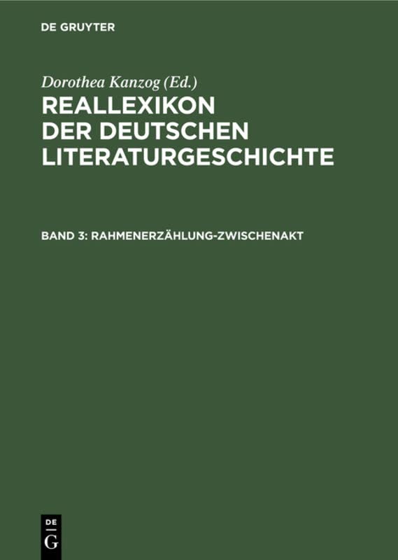 Rahmenerzählung-Zwischenakt (Reallexikon der deutschen Literaturgeschichte)