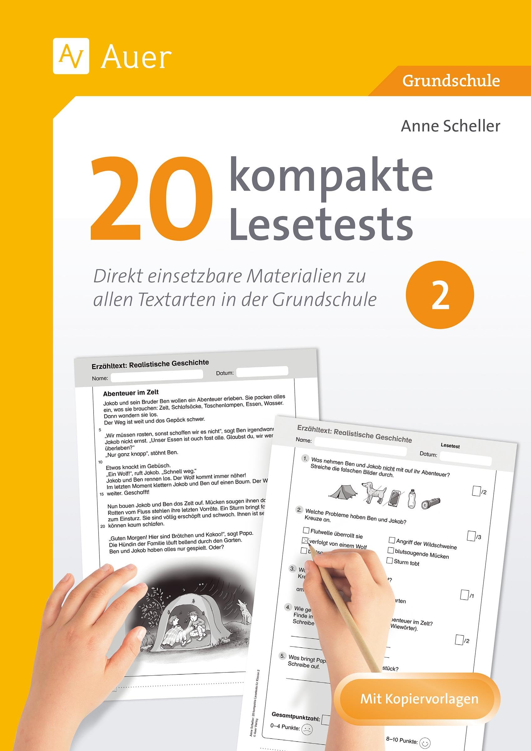 20 kompakte Lesetests für Klasse 2: Direkt einsetzbare Materialien zu allen Textarten in der Grundschule