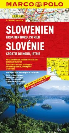 MARCO POLO Länderkarte Slowenien, Kroatien Nord, Istrien 1:300.000