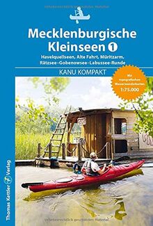 Kanu Kompakt Mecklenburgische Kleinseen 1 mit topografischen Wasserwanderkarten 1:75.000