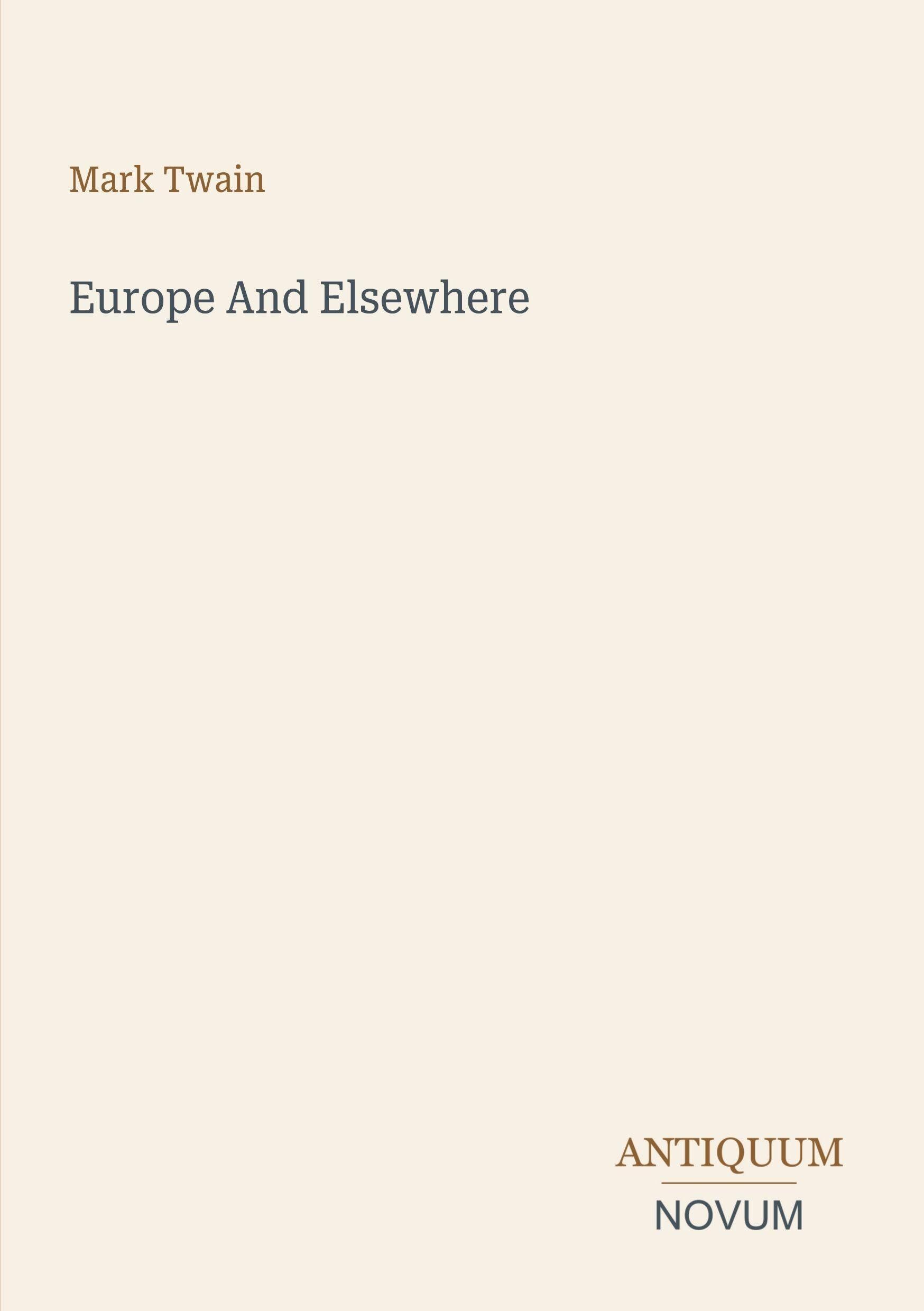 Europe And Elsewhere