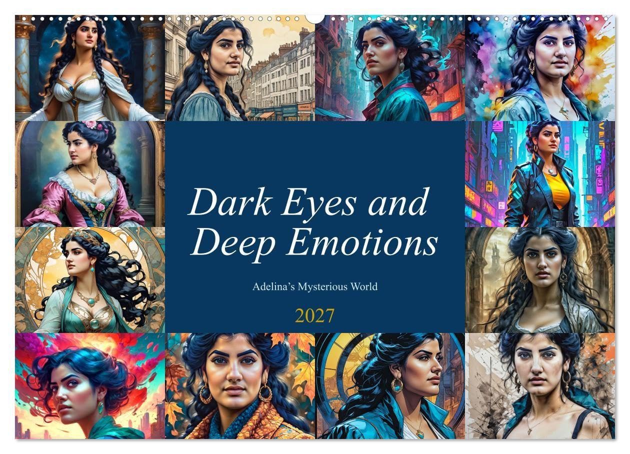 Dark Eyes and Deep Emotions, Adelina's Mysterious World (Wall Calendar 2027 DIN A2 landscape), CALVENDO 12 Month Wall Calendar
