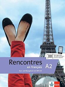 Rencontres en français A2: Kurs- und Übungsbuch mit MP3-CD und Videos