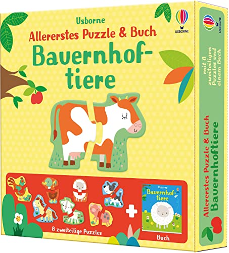 Allererstes Puzzle & Buch: Bauernhoftiere: acht 2-teilige Puzzles plus Bilderbuch (Allererstes-Puzzle-und-Buch-Reihe)