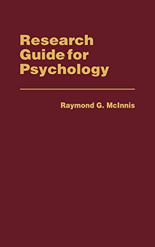 Research Guide for Psychology (Reference Sources for the Social Sciences and Humanities)