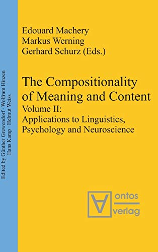 Applications to Linguistics, Psychology and Neuroscience (Linguistics & Philosophy, 2)
