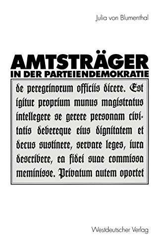 Amtsträger in der Parteiendemokratie