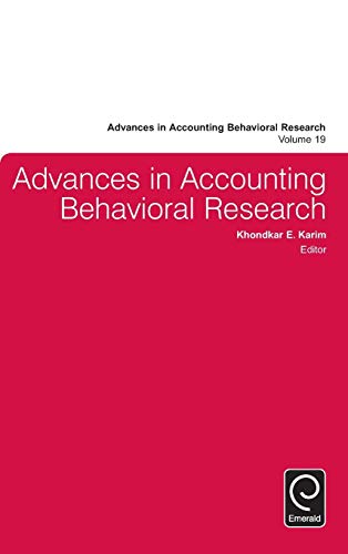 Advances in Accounting Behavioral Research