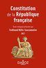 Constitution de la République française : texte intégral : 2017