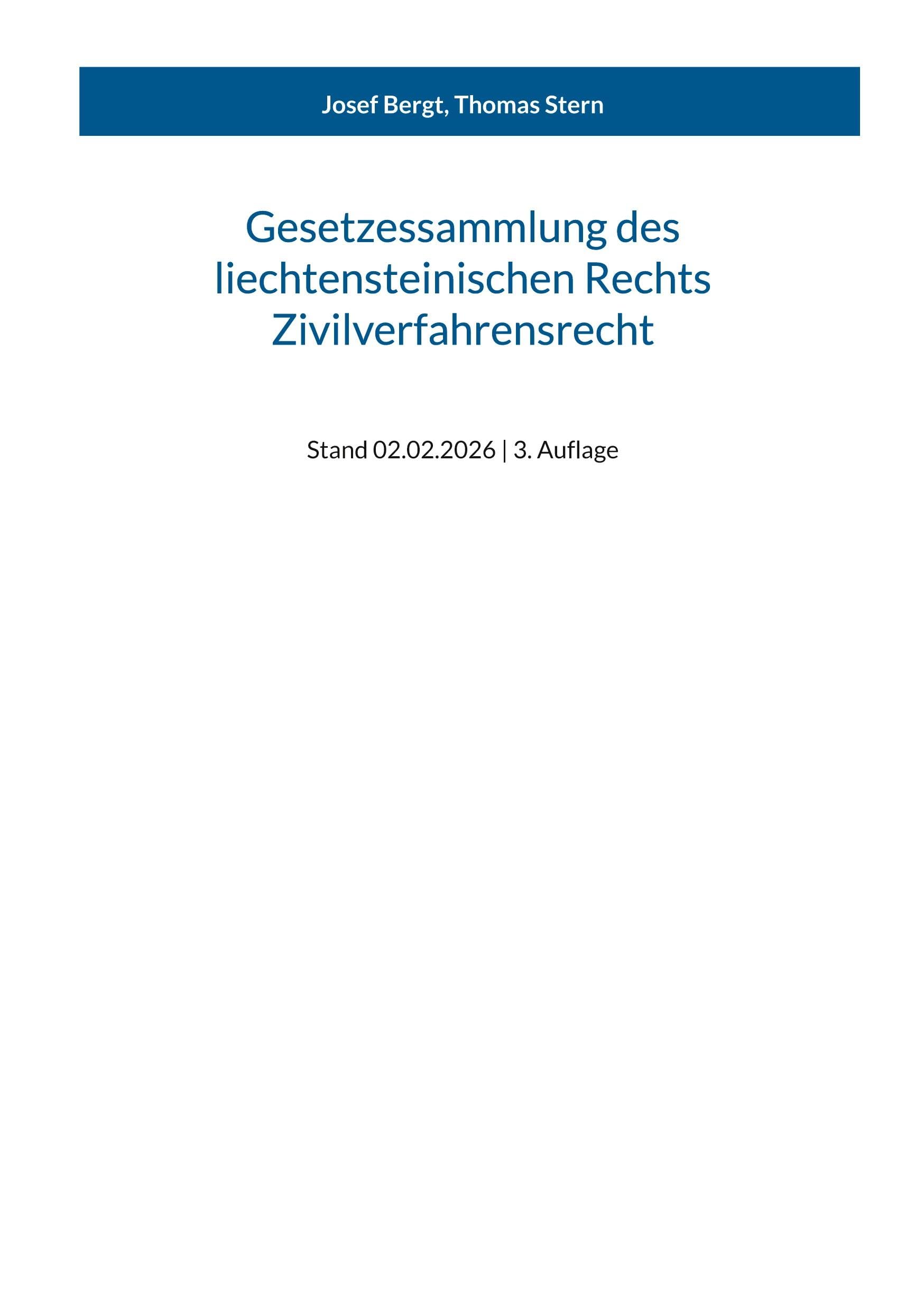 Gesetzessammlung des liechtensteinischen Rechts - Zivilverfahrensrecht