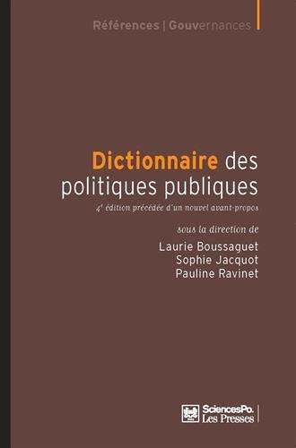 Dictionnaire Des Politiques Publiques 4e Edition