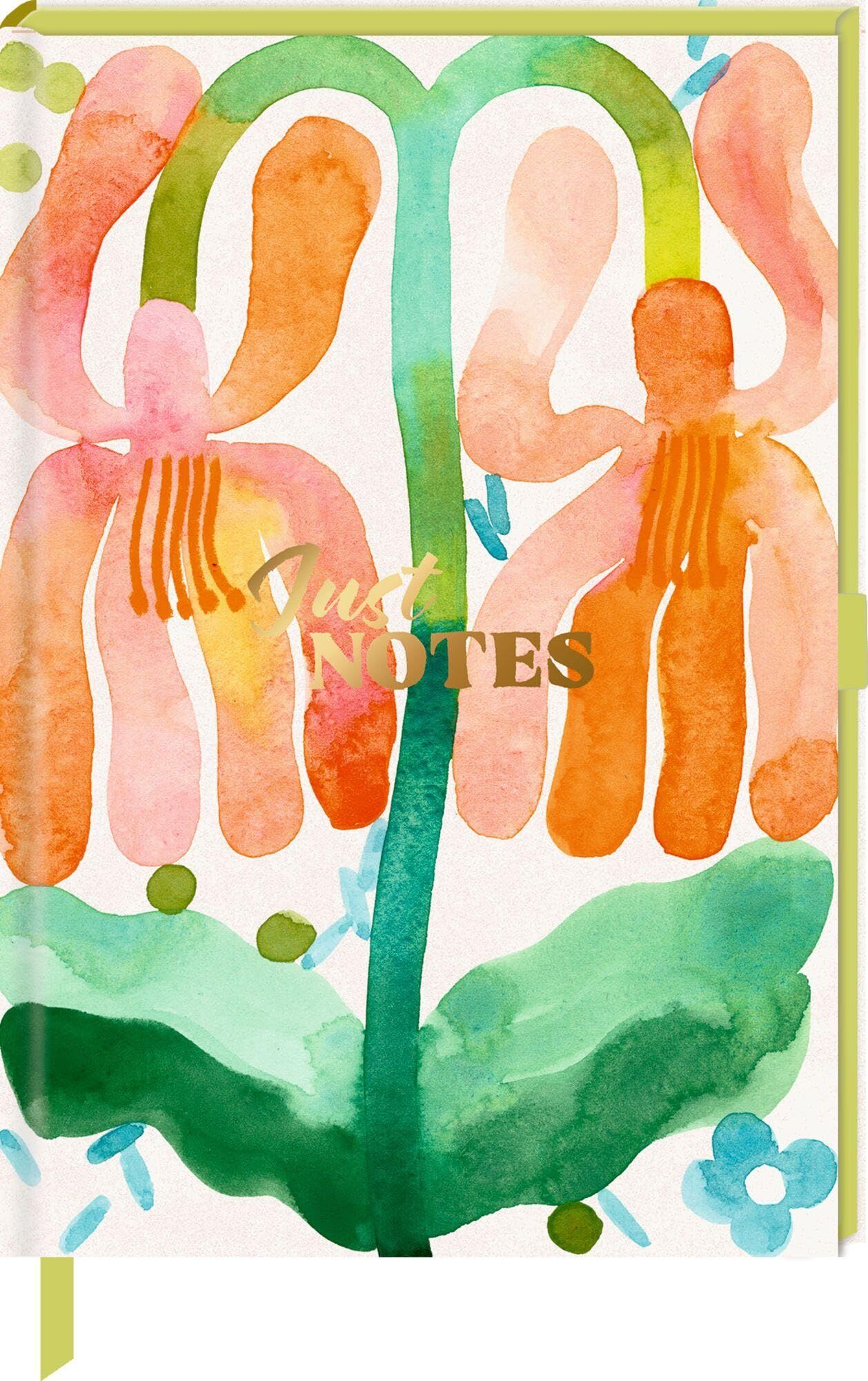 Notizbuch DIN A5 - Just Notes (Orange Flower)