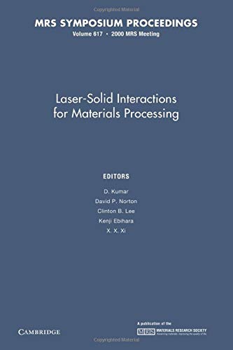 D. Kumar LaserSolid Interactions For Materials Processing, Volume 617 (Mrs Proceedings)