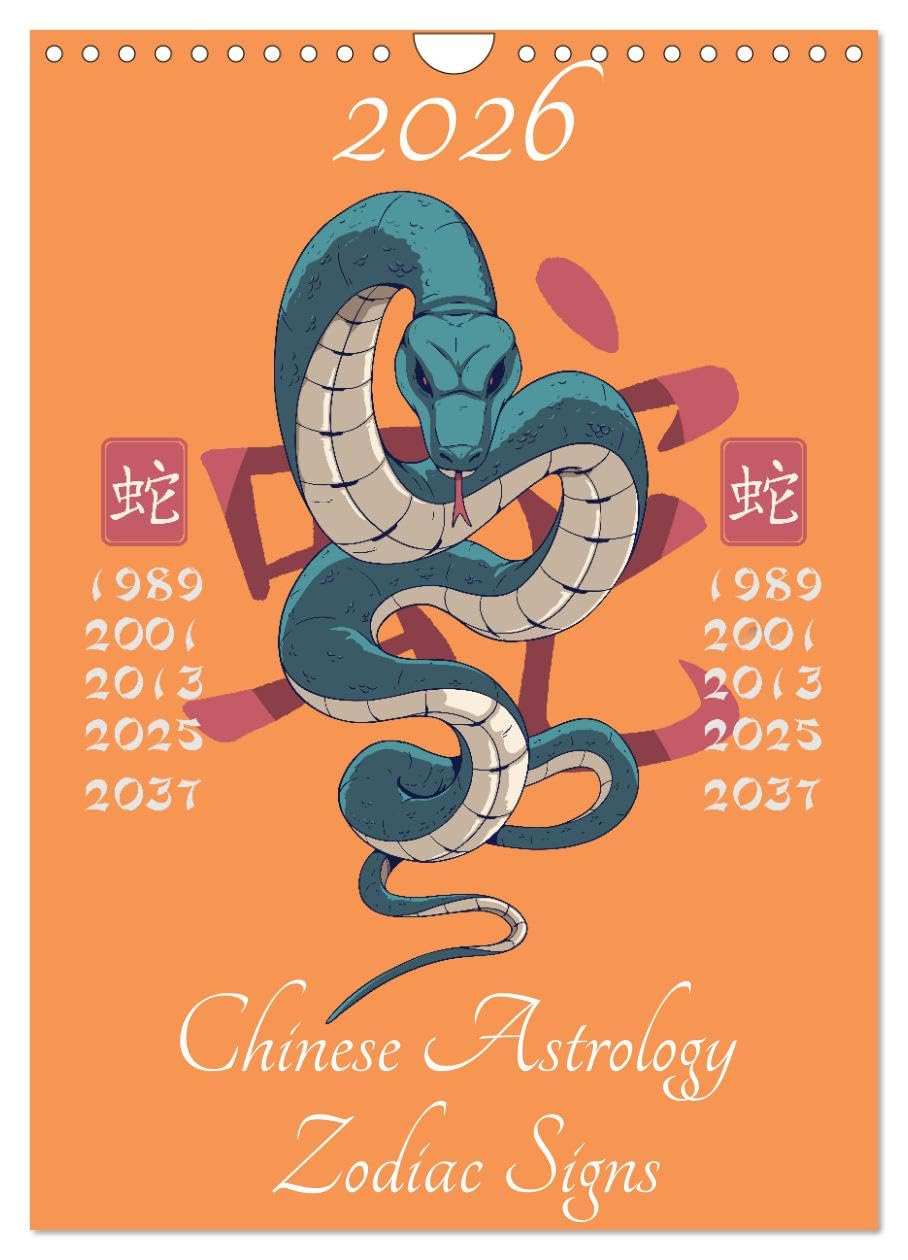 Chinese Astrology Zodiac Signs (Wall Calendar 2026 DIN A4 portrait), CALVENDO 12 Month Wall Calendar: The 12 animal horoscopes from Chinese astrology.