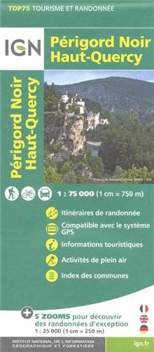 IGN 75 000 Touristische Wanderkarte Perigord Noir Haut Quercy (Ign Map)