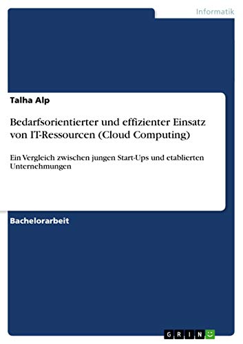 Bedarfsorientierter und effizienter Einsatz von IT-Ressourcen (Cloud Computing): Ein Vergleich zwischen jungen Start-Ups und etablierten Unternehmungen