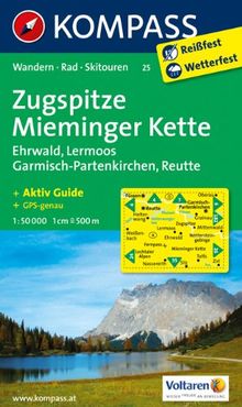 Zugspitze - Mieminger Kette - Ehrwald - Lermoos - Garmisch-Partenkirchen - Reutte: Wanderkarte mit Aktiv Guide,  Radwegen und Skirouten. GPS-genau. 1:50000