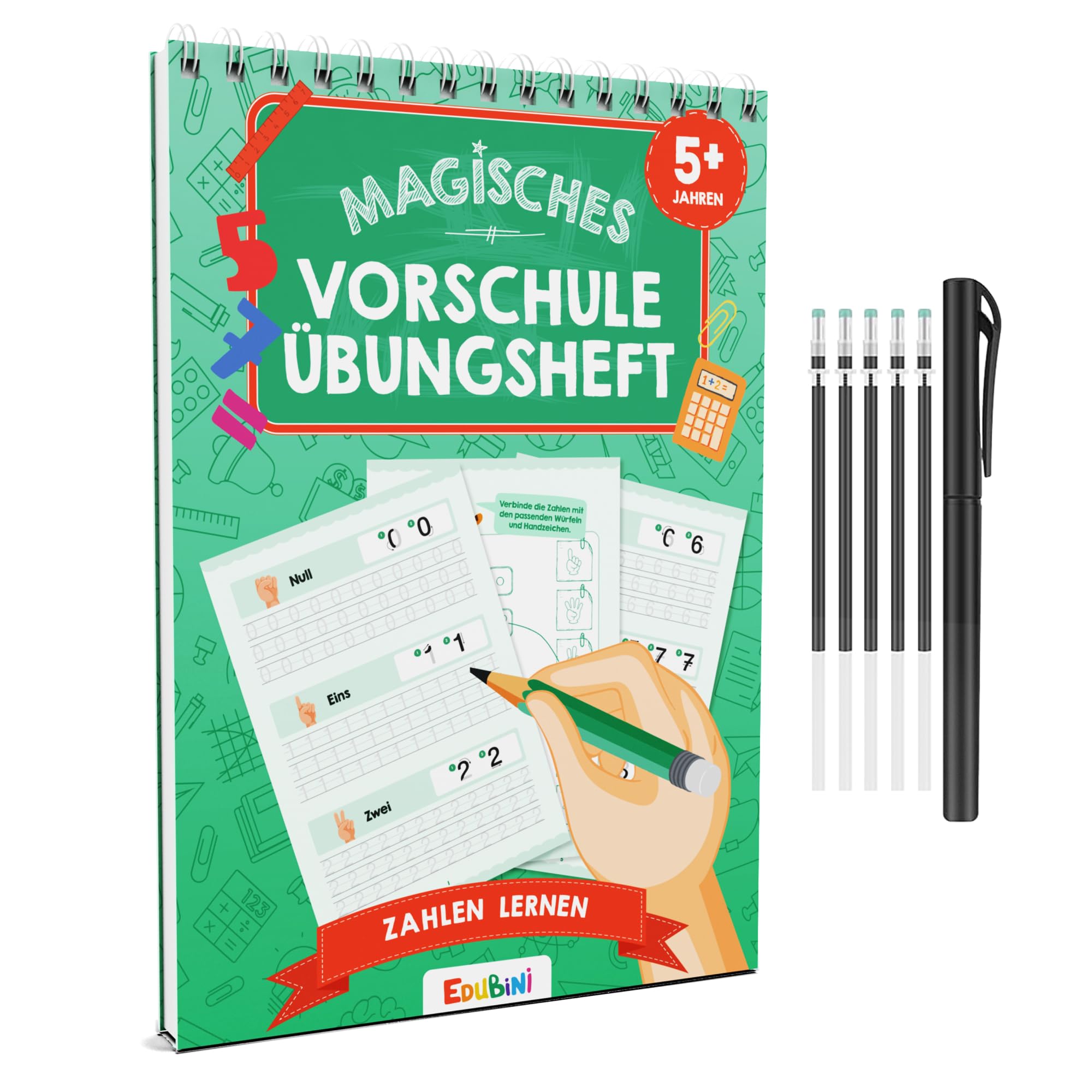 Edubini Magische Vorschule Übungshefte ab 5 Jahren für Junge & Mädchen