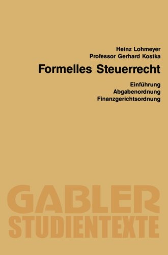 Formelles Steuerrecht (Gabler-Studientexte)