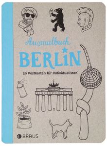 Ausmalbuch Berlin: Ein Postkartenbuch