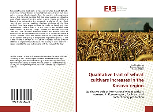 Qualitative trait of wheat cultivars increases in the Kosovo region: Qualitative trait of international wheat cultivars increased in Kosovo region, for bread and confectionery production