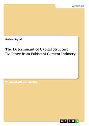 The Determinant of Capital Structure. Evidence from Pakistani Cement Industry