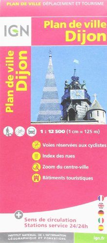 Dijon Plan de Ville 1 : 12 500 (Ign Map)