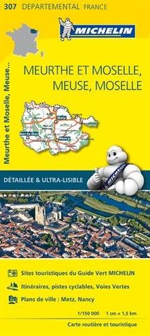 Carte Meurthe et Moselle, Meuse, Moselle Michelin