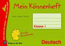 Mein Könnerheft - Deutsch Klasse 1