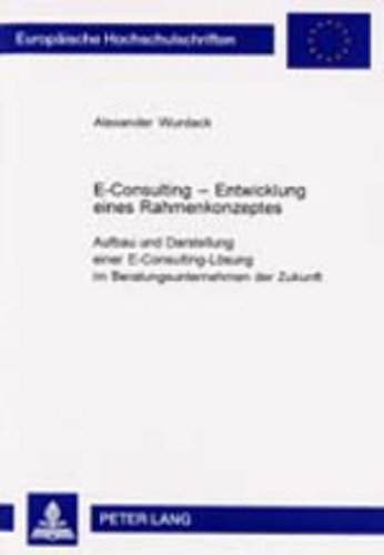 E-Consulting - Entwicklung eines Rahmenkonzeptes: Aufbau und Darstellung einer E-Consulting-Lösung im Beratungsunternehmen der Zukunft (Europäische Hochschulschriften - Reihe V)