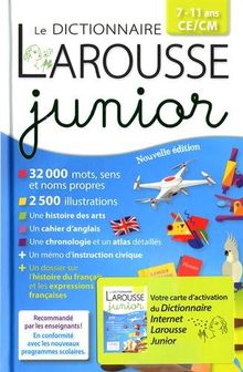 Dictionnaire Larousse junior, 7-11 ans, CE-CM : avec carte d'activation