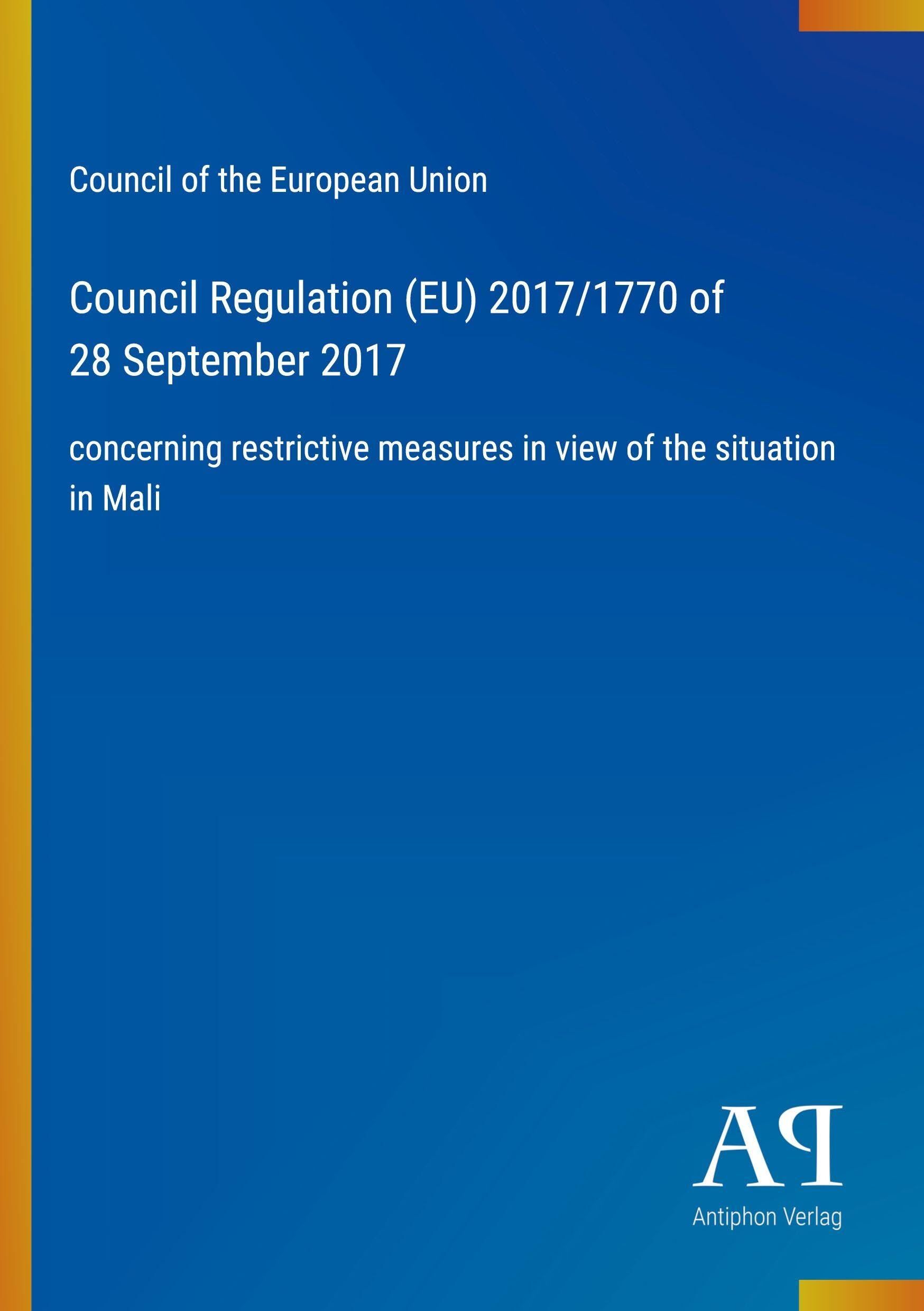 Council Regulation (EU) 2017/1770 of 28 September 2017