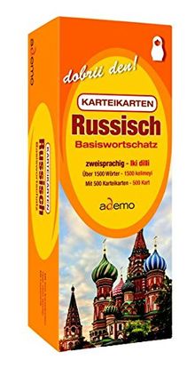 Karteikarten - Basiswortschatz Russisch: Niveau A1 bilingual / zweisprachig