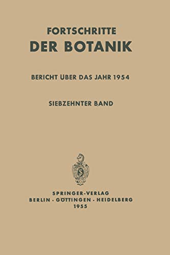 Bericht über das Jahr 1954 (Progress in Botany, 17, Band 17)