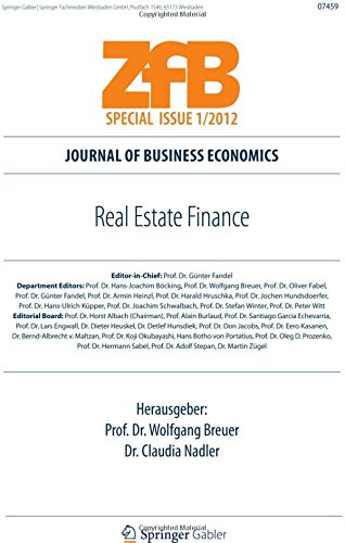 Real Estate Finance (ZfB Special Issue)