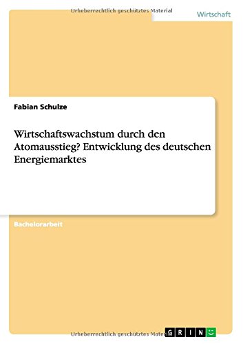 Wirtschaftswachstum durch den Atomausstieg? Entwicklung des deutschen Energiemarktes