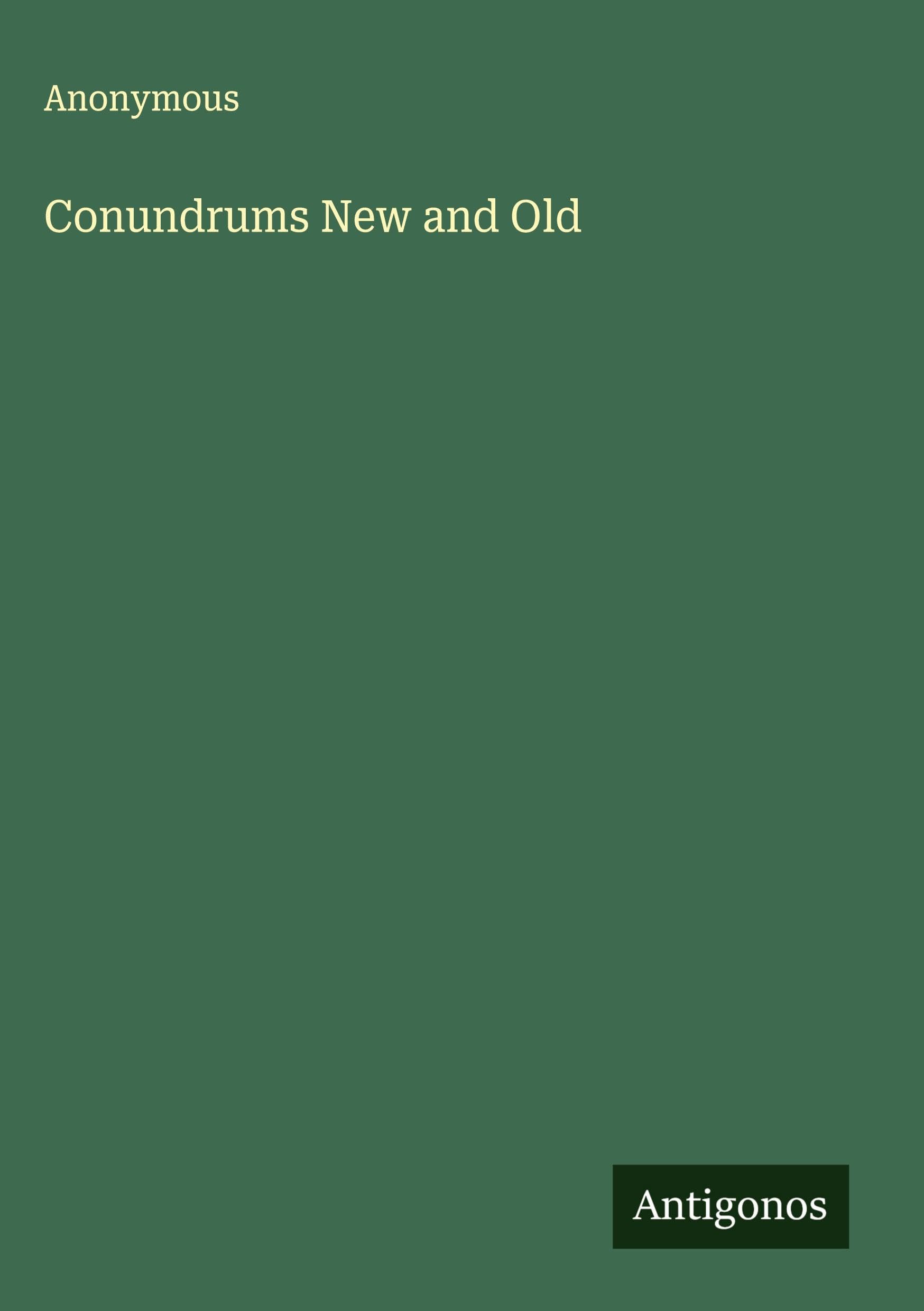 Conundrums New and Old