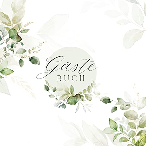 Gästebuch mit Eukalyptus: Blanko greenery boho Gästebuch für jeden Anlass