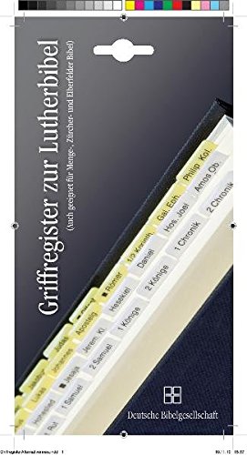 Griffregister für die Lutherbibel: Einschließlich Apokryphen (geeignet auch für Menge, Zürcher, Elberfelder Bibel)